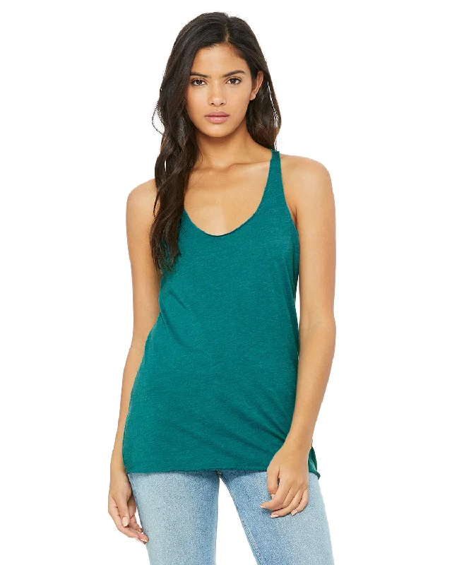 Leather-Paneled ShirtsBella + Canvas 8430 Ladies' Triblend Racerback Tank